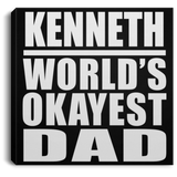 Kenneth World's Okayest Dad - Canvas Square