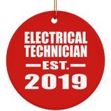 Electrical Technician Established EST. 2019 - Circle Ornament
