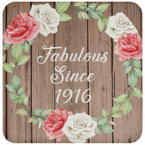 108th Birthday Fabulous Since 1916 - Drink Coaster B