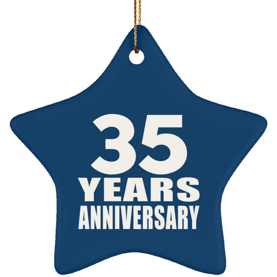 35th Anniversary 35 Years - Star Ornament
