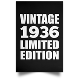 88th Birthday Vintage 1936 Limited Edition - Poster Portrait