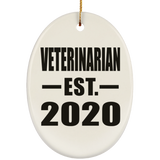 Veterinarian Established EST. 2020 - Oval Ornament