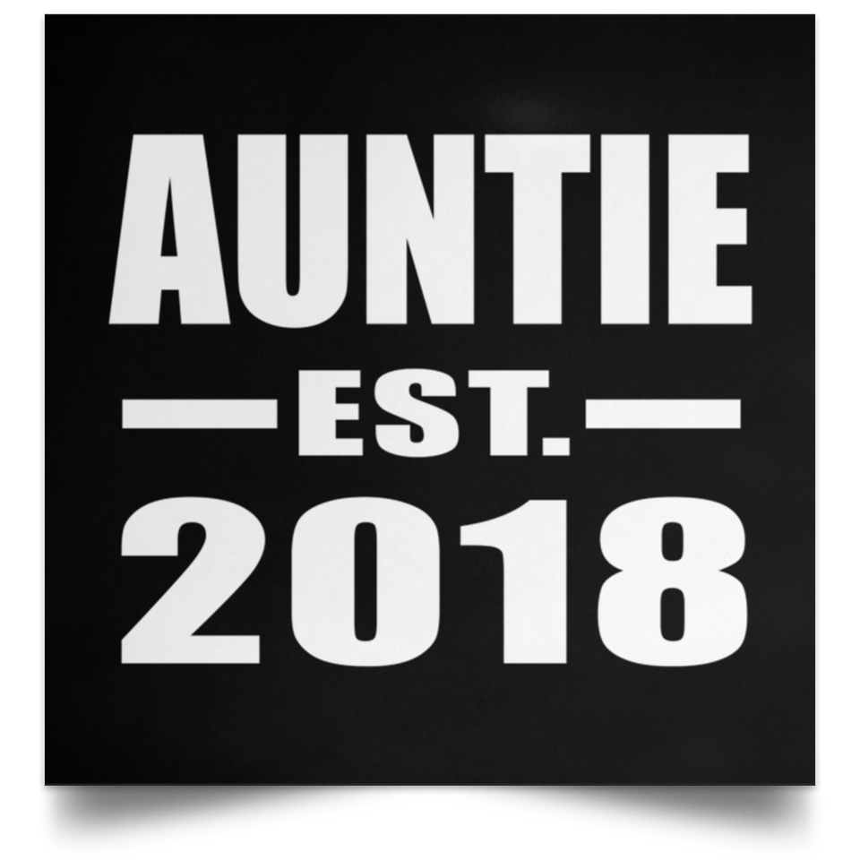 Auntie Established EST. 2018 - Poster Square