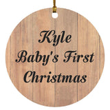Kyle Baby's First Christmas - Circle Ornament C