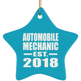 Automobile Mechanic Established EST. 2018 - Star Ornament