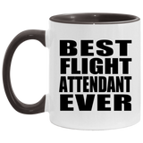 Best Flight Attendant Ever - 11oz Accent Mug Black