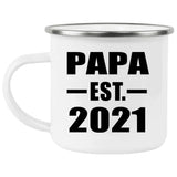 Papa Established EST. 2021 - 12oz Camping Mug