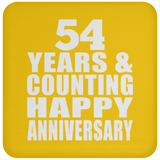 Happy 54th Anniversary 54 Years & Counting - Drink Coaster