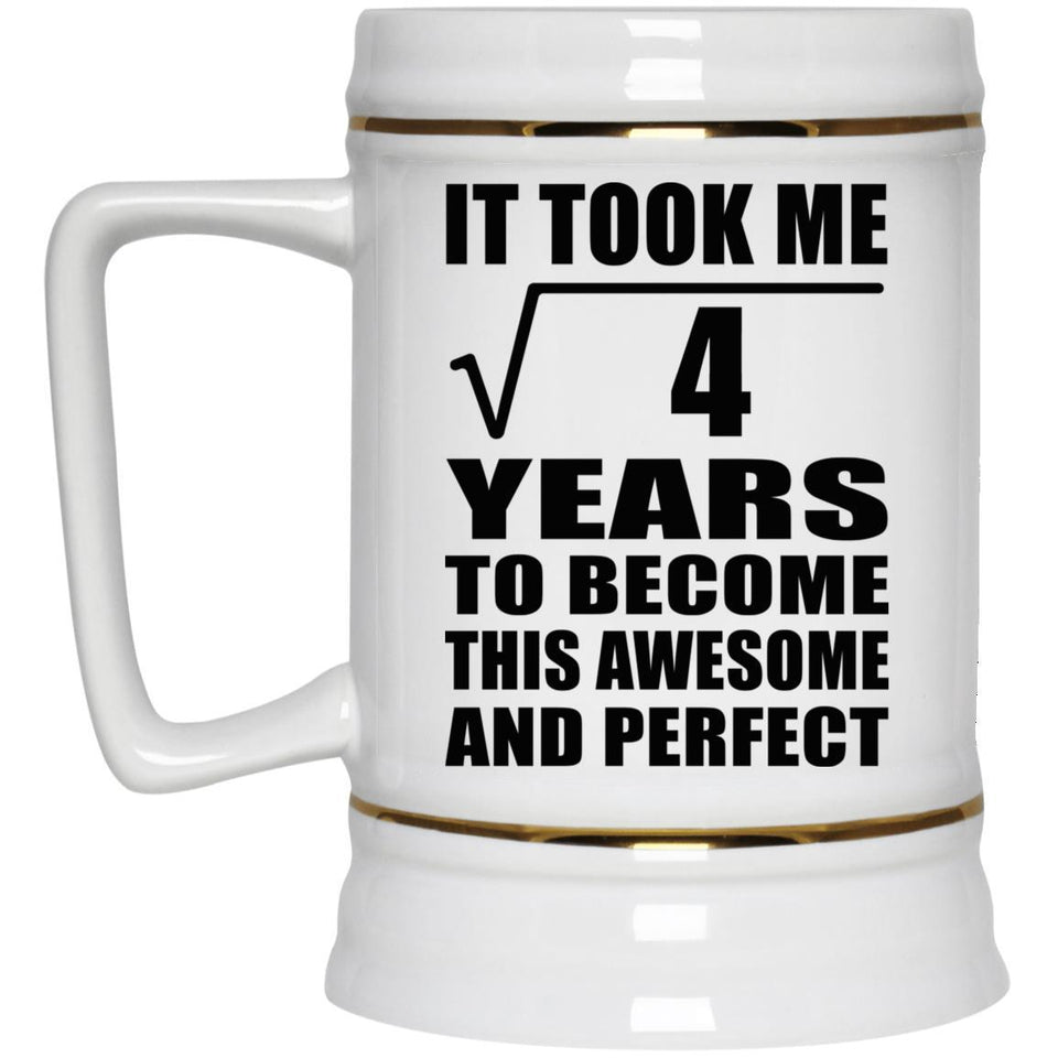 2nd Birthday Took Square Root of 4 Years To Awesome - Beer Stein
