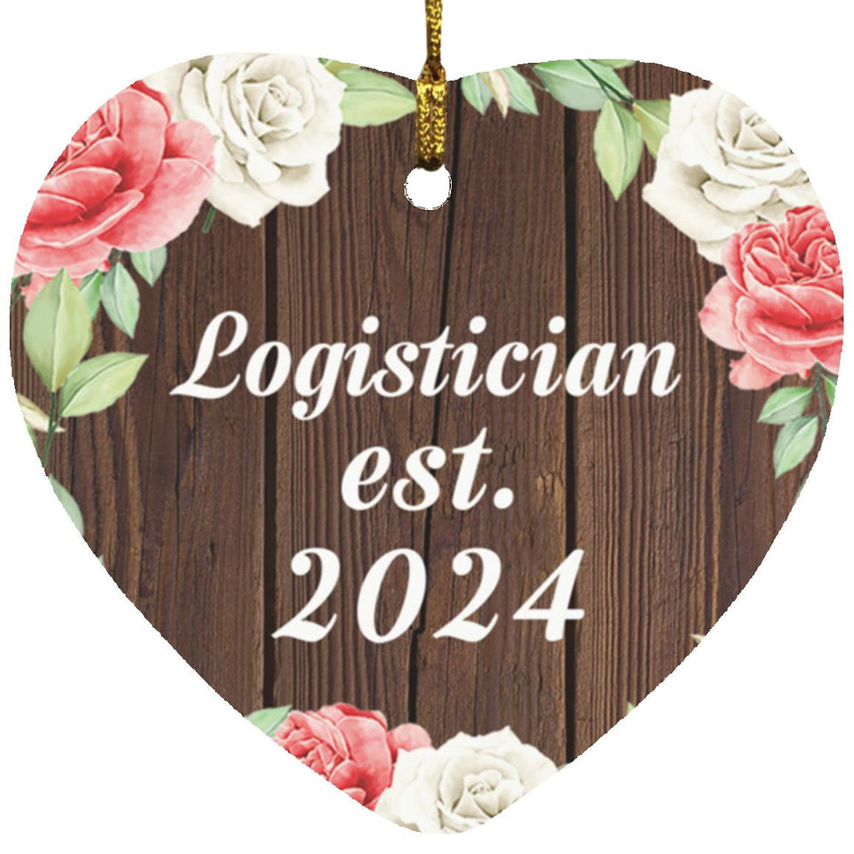 Logistician Established Est. 2024 - Heart Ornament A