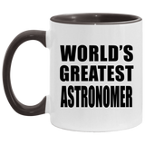 World's Greatest Astronomer - 11oz Accent Mug Black