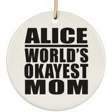 Alice World's Okayest Mom - Circle Ornament