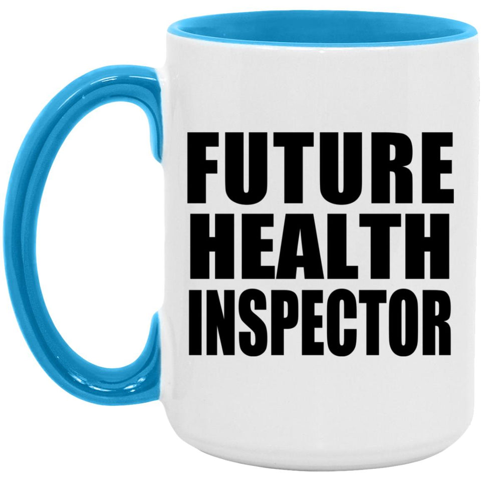 Future Health Inspector - 15oz Accent Mug Blue