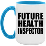 Future Health Inspector - 15oz Accent Mug Blue