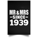 85th Anniversary Mr & Mrs Since 1939 - Poster Portrait