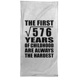 24th Birthday Square Root of 576 Years of Childhood - Hand Towel