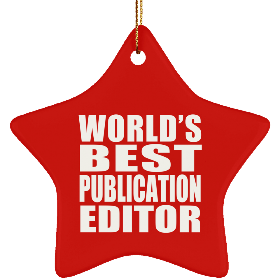 World's Best Publication Editor - Star Ornament