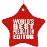 World's Best Publication Editor - Star Ornament