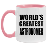 World's Greatest Astronomer - 11oz Accent Mug Pink