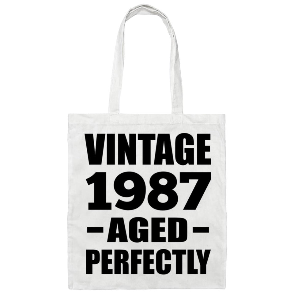 37th Birthday Vintage 1987 Aged Perfectly - Tote Bag White