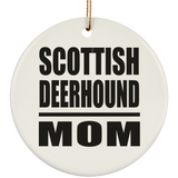 Scottish Deerhound Mom - Circle Ornament
