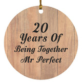 20th Anniversary 20 Years Of Being Mr Perfect - Circle Ornament C