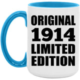 110th Birthday Original 1914 Limited Edition - 15oz Accent Mug Blue