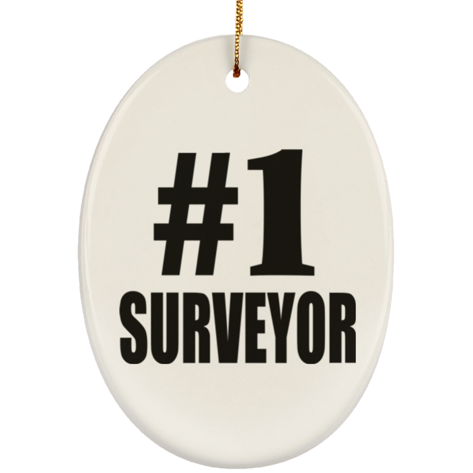 Number One #1 Surveyor - Oval Ornament