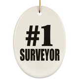 Number One #1 Surveyor - Oval Ornament