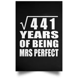 21st Anniversary Square Root of 441 Years of Mrs Perfect - Poster Portrait