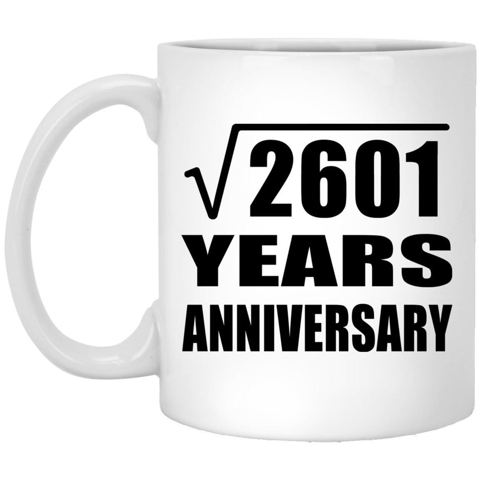51st Anniversary Square Root of 2601 Years Anniversary - 11oz Coffee Mug