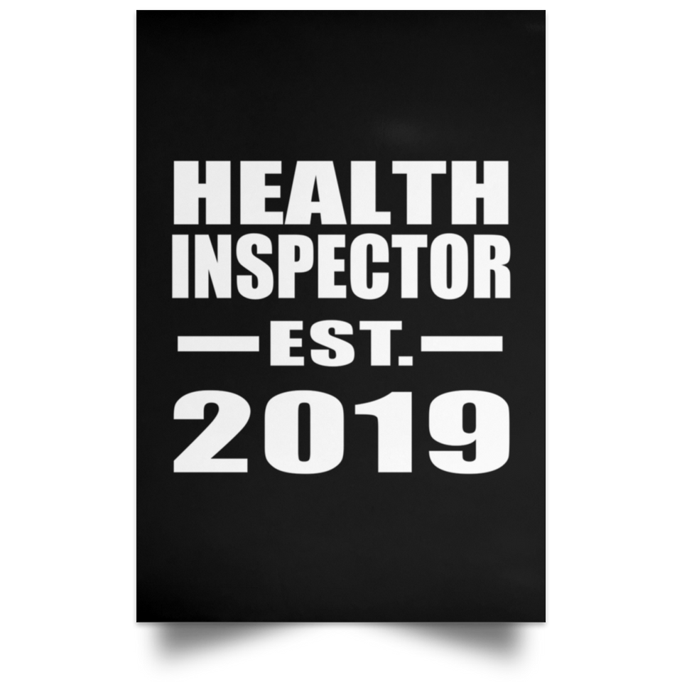 Health Inspector Established EST. 2019 - Poster Portrait