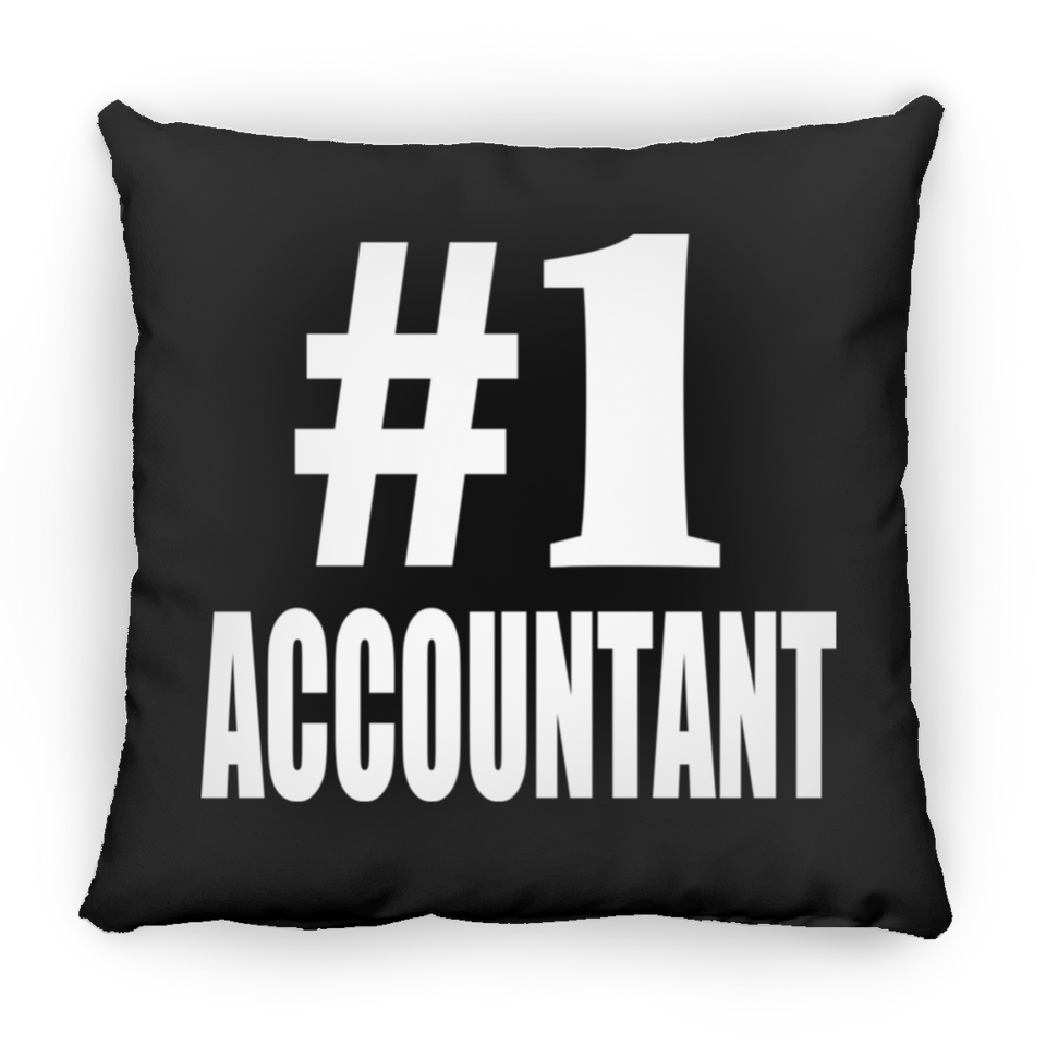 Number One #1 Accountant - Throw Pillow Black