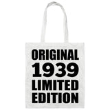 85th Birthday Original 1939 Limited Edition - Tote Bag White