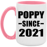 Poppy Since 2021 - 15oz Accent Mug Pink