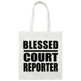 Blessed Court Reporter - Tote Bag White