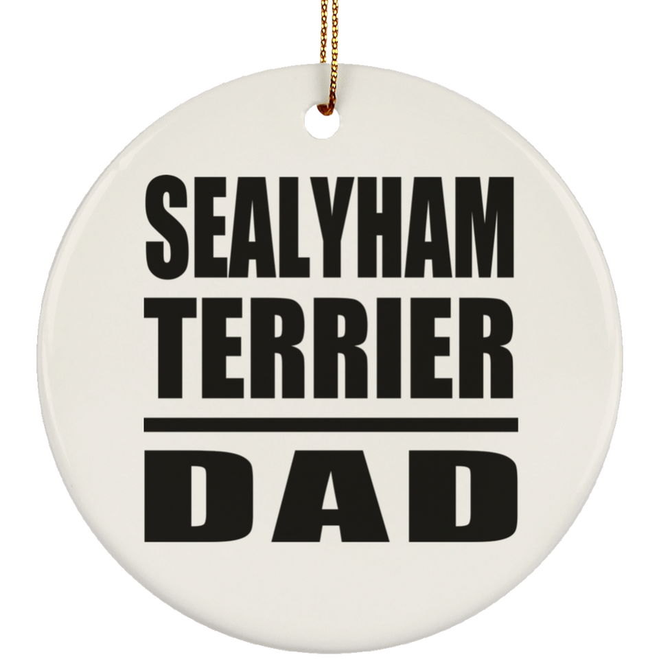 Sealyham Terrier Dad - Circle Ornament