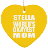 Stella World's Okayest Mom - Heart Ornament