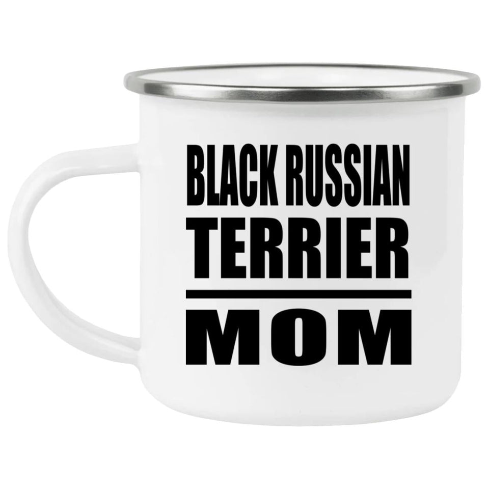 Black Russian Terrier Mom - 12oz Camping Mug