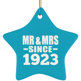 101st Anniversary Mr & Mrs Since 1923 - Star Ornament