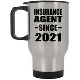 Insurance Agent Since 2021 - Silver Travel Mug