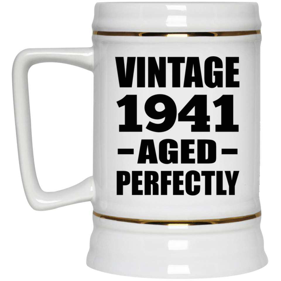 83rd Birthday Vintage 1941 Aged Perfectly - Beer Stein