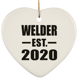 Welder Established EST. 2020 - Heart Ornament