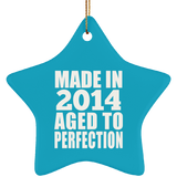 10th Birthday Made In 2014 Aged to Perfection - Star Ornament