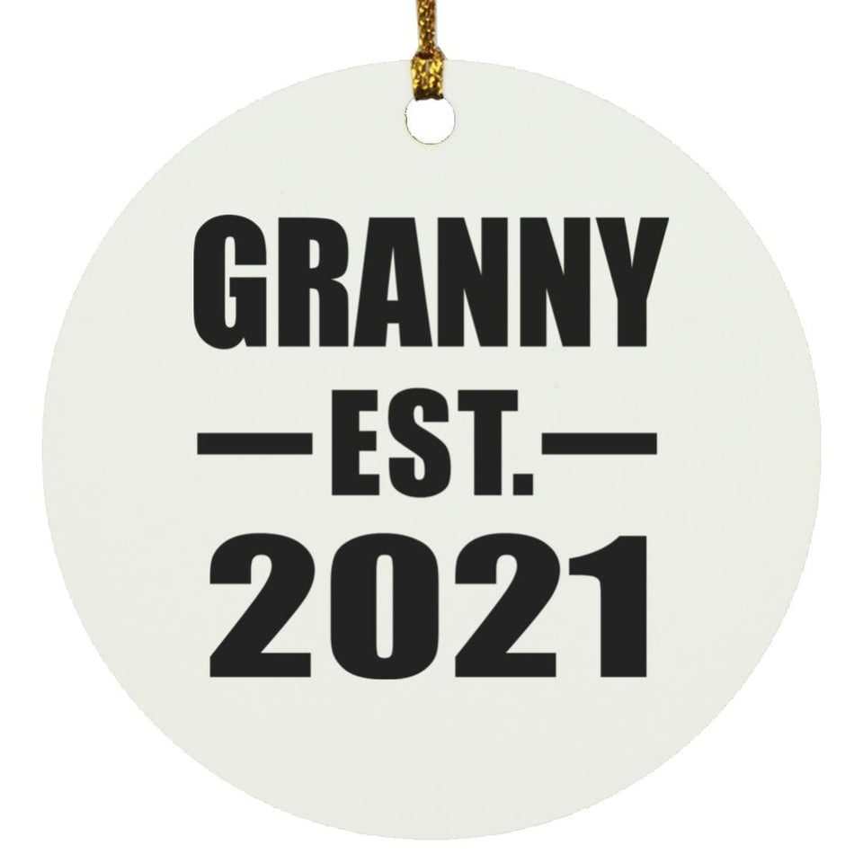 Granny Established EST. 2021 - Circle Ornament