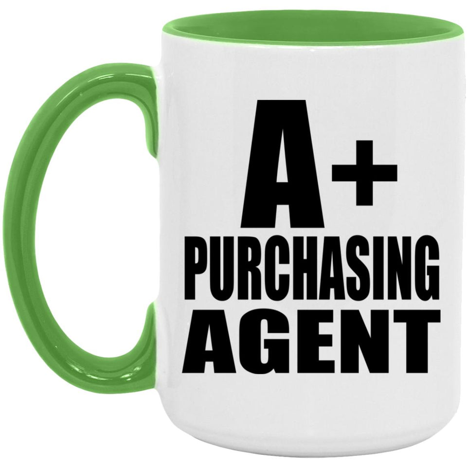 A+ Purchasing Agent - 15oz Accent Mug Green