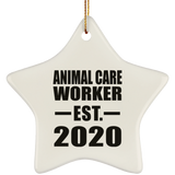 Animal Care Worker Established EST. 2020 - Star Ornament