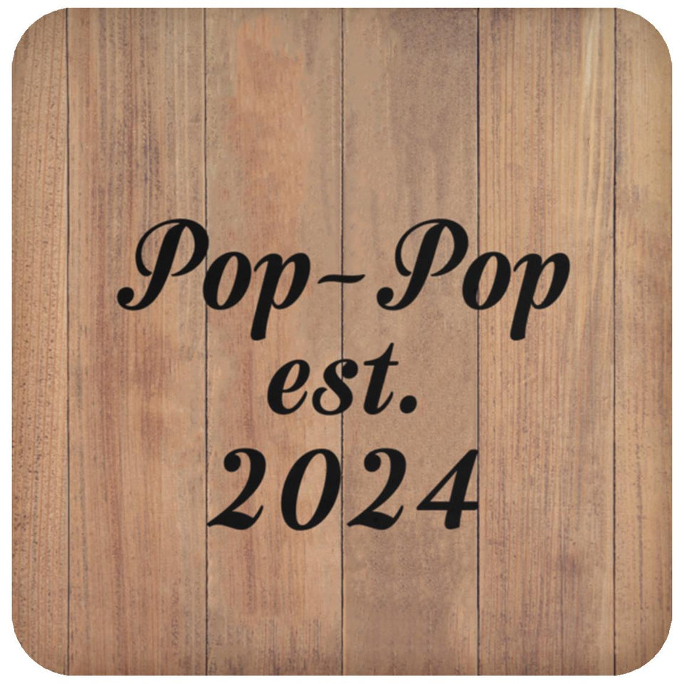 Pop-Pop Established EST. 2024 - Drink Coaster C