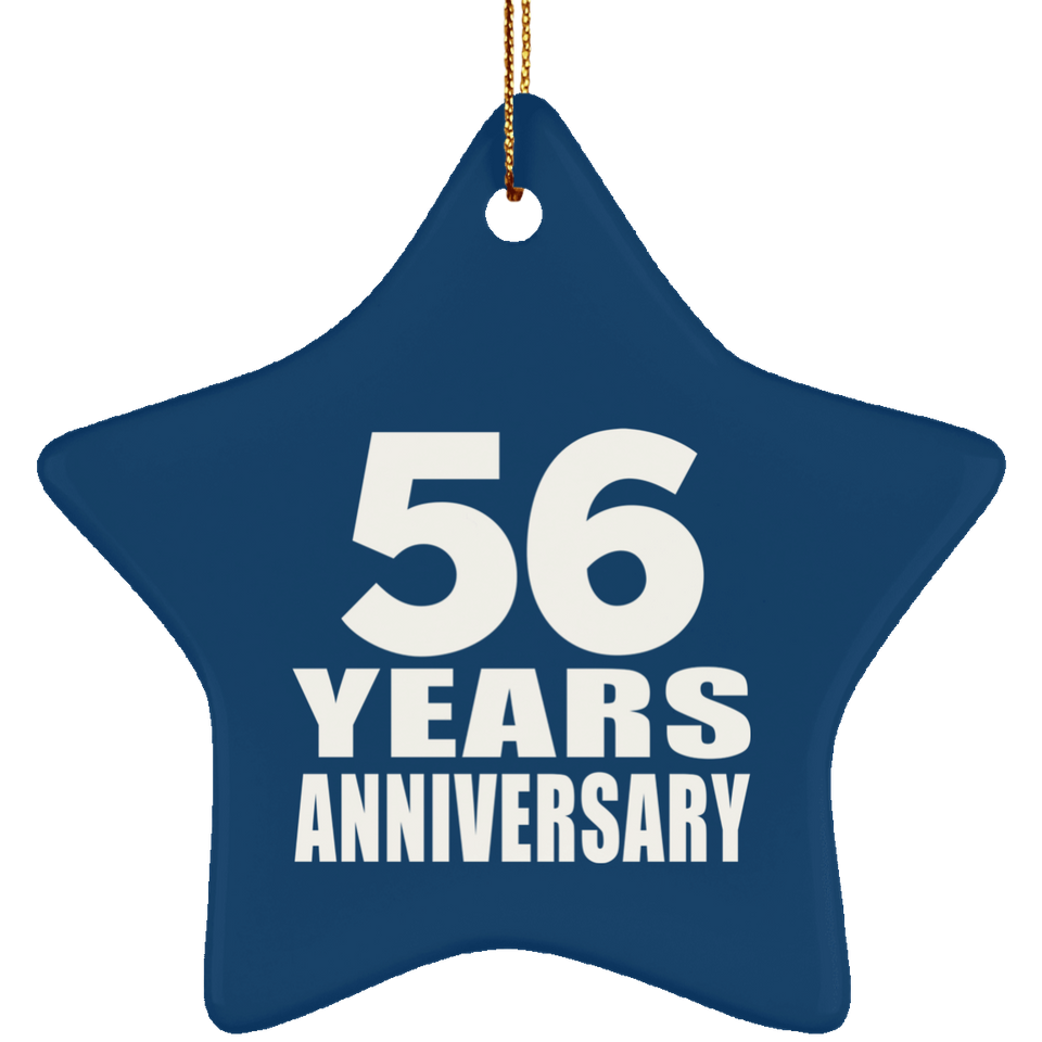 56th Anniversary 56 Years - Star Ornament