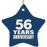 56th Anniversary 56 Years - Star Ornament